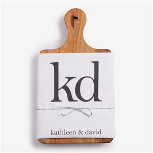 Paired Initials Personalized Tea Towel and Paddle Board Gift Set - 56841