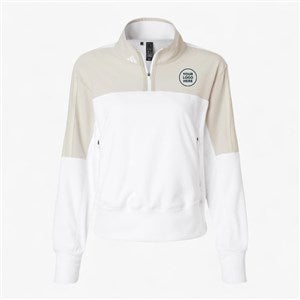 Custom Womens Adidas Quarter-Zip Fleece Pullover - Alumina - 56907