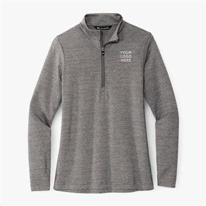 Custom WomensTravisMathews Crestview 1/4-Zip - Grey Heather - 56912