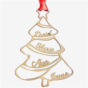 Personalized Name Tree Ornament - Gold - 56917D-G