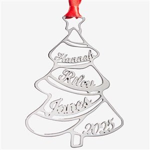 Personalized New Baby Tree Ornament - Silver - 56919D-S