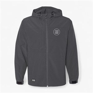 Custom Mens Dri Duck Apex Soft Shelf Hooded Jacket -  Charcoal - 56938