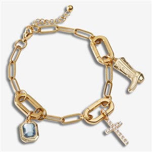 Build-Your-Own 3-Piece Gold Charm with Bracelet Set - 56948