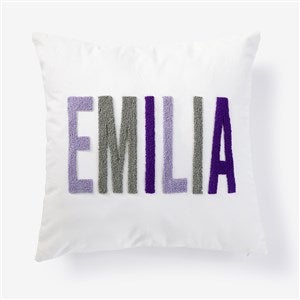 Personalized Punch Needle Gradient Name Pillow - 18x18 - 56950D-18x18