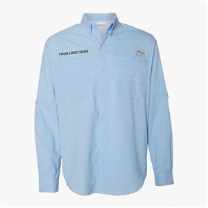 Custom Mens Columbia PFG Tamiami II Button Down Fishing Shirt - Sail Blue - 56985