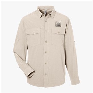 Custom Mens Core365 Ultra UVP® Marina Button Down - Stone - 56988