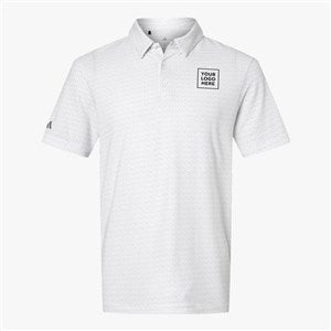 Custom Mens Adidas Blended Printed Polo - White - 57011
