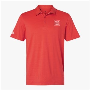 Custom Mens Adidas Textured Stripe Polo - Red - 57015