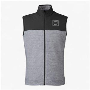 Custom Mens Puma Cloudspun Colorblock Vest - Black - 57020