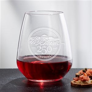 United States 250th Birthday Luigi Bormioli® Personalized Stemless Wine Glass - 57032-SM