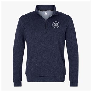 Custom Mens Under Armour Drive Midlayer Zip Up Pullover - Navy - 57061