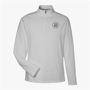 Custom Mens DevonJones Raleigh Stretch Quarter Pullover Zip Up - Grey - 57065