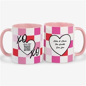 Valentines Day Personalized Photo Coffee Mug with Video QR Code 11 oz.- Pink - 57142-P
