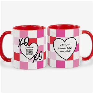 Valentines Day Personalized Photo Coffee Mug with Audio QR Code 11 oz.- Red - 57143-R