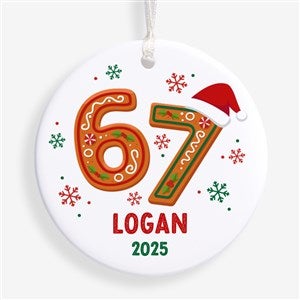 Merry 67 Christmas Personalized Ornament-2.85quot; Glossy - 1 Sided - 57202-1S