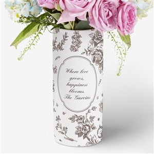 Toile Edit Personalized White Flower Vase - 57268