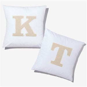 Natural Initial Applique 14quot; Throw Pillow by Jessie James Decker - 57281-S