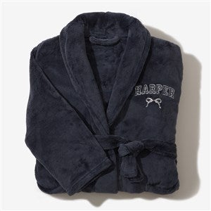 Embroidered Bow Youth Slate Fleece Robe by Jessie James Decker - 57327-N