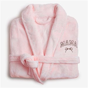 Embroidered Bow Adult Pink Fleece Robe by Jessie James Decker - 57328-P