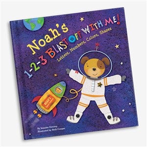 1-2-3 Blast Off With Me! Personalized Board Book - 57350D