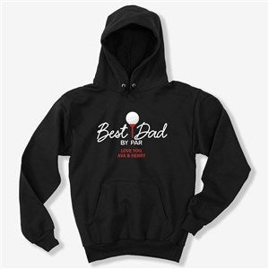 Best Dad By Par Personalized Hanes® Adult Hooded Sweatshirt - 57378-BS