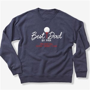 Best Dad By Par Personalized Hanes® Adult ComfortWash™ Sweatshirt - 57378-CWS