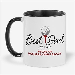 Best Dad By Par Personalized Coffee Mug 11 oz.- Black - 57386-B