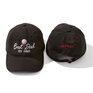 Best Dad By Par Personalized Black Baseball Cap - 57387-B