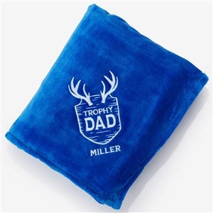 Hunting Trophy Personalized 50x60 Royal Blue Fleece Blanket - 57417-SI