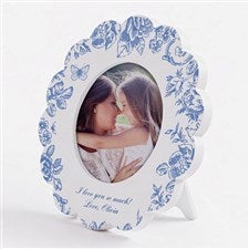 Toile Edit Personalized Round Scallop Edge Picture Frames - 57453