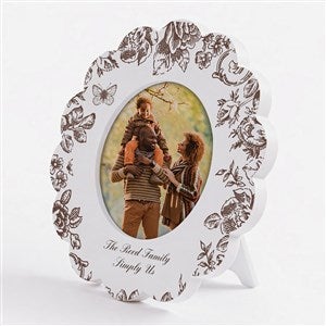 Toile Edit Personalized Round Scallop Edge Picture Frames - 57453