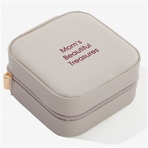 Write Your Own Personalized Small Leatherette Travel Jewelry Case -Ivory - 57461-I