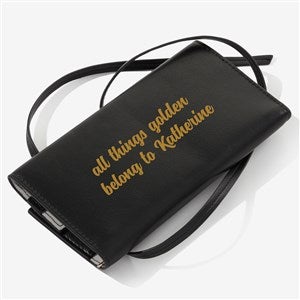 Write You Own Personalized Leatherette Jewelry Roll - Black - 57464-BL