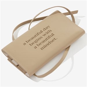 Write You Own Personalized Leatherette Jewelry Roll -Beige - 57464-B