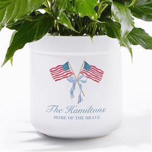 Watercolor Freedom Personalized Outdoor Flower Pot-Large - 57492-L