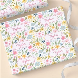 Spring Meadow Personalized Wrapping Paper Roll - 6ft Roll - 57616-S