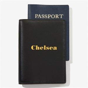 Classic Celebration Personalized Passport Case - Black - 57617-BLK