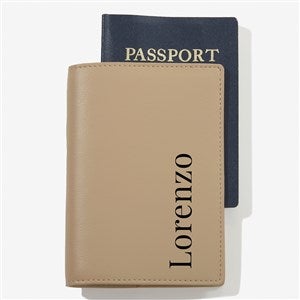 Simple Name Personalized Passport Case - Beige - 57618-BE