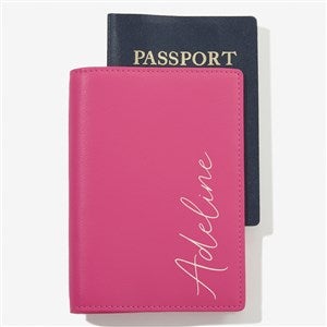 Simple Name Personalized Passport Case - Fuchsia - 57618-F