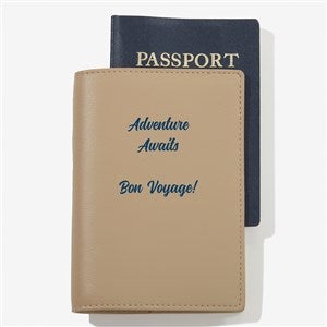 Write Your Own Personalized Passport Case - Beige - 57619-BE