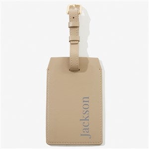 Simple Name Personalized Luggage Tag - Beige - 57622-BE