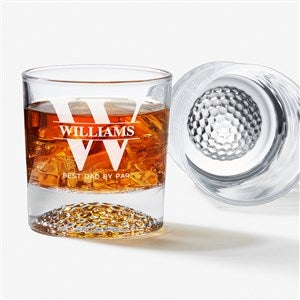 Lavish Last Name Engraved Old Fashioned Golf Whiskey Glass - Set of 2 - 57631