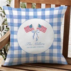 Watercolor Freedom Personalized Outdoor Throw Pillow- 20”x20” - 57653-L