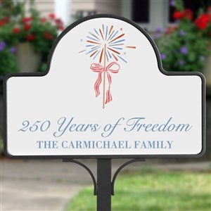 Watercolor Freedom Personalized Magnetic Garden Sign - 57654-M
