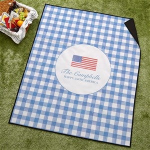 Watercolor Freedom Personalized Picnic Blanket - 57667