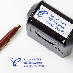 Personalized Address Stamps - Script Monogram - 5767-S