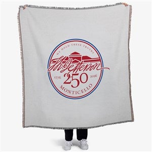 United States 250th Birthday Blanket 56x60 Woven Throw - 57681-A