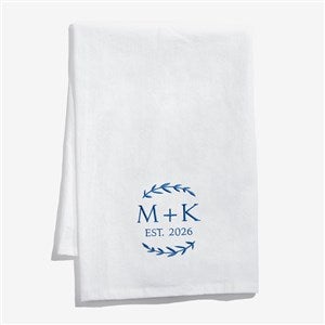 Their Initials Embroidered Tea Towel - 57785