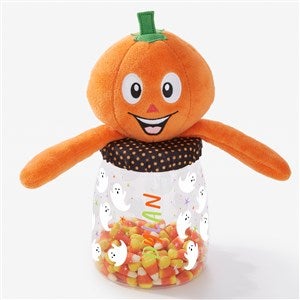 Bright Fright Ghosts Personalized Pumpkin Halloween Candy Jar - 57829-P