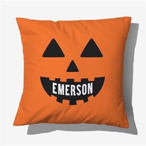 Pick a Face Pumpkin Personalized 18 Velvet Pillow - 57844-LV